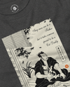 Samurai and Cat Ukiyo-e Unisex Long Sleeve Tee No.3