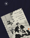 Samurai and Cat Ukiyo-e Unisex Long Sleeve Tee No.3
