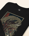 Samurai vs Dragon Warrior Ukiyo-e Unisex Long Sleeve Tee