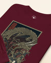 Samurai vs Dragon Warrior Ukiyo-e Unisex Long Sleeve Tee