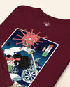 Samurai vs Virus Demon 2 Ukiyo-e Unisex Long Sleeve Tee