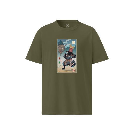 Samurai vs Virus Demon Ukiyo-e Unisex organic t-shirt No.3