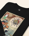 Samurai vs Virus Demon Ukiyo-e Unisex Long Sleeve Tee