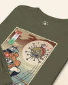 Samurai vs Virus Demon Ukiyo-e Unisex Long Sleeve Tee