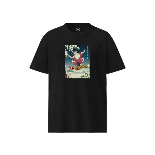Santa Claus Merry Christmas Ukiyo-e Unisex organic t-shirt No.2
