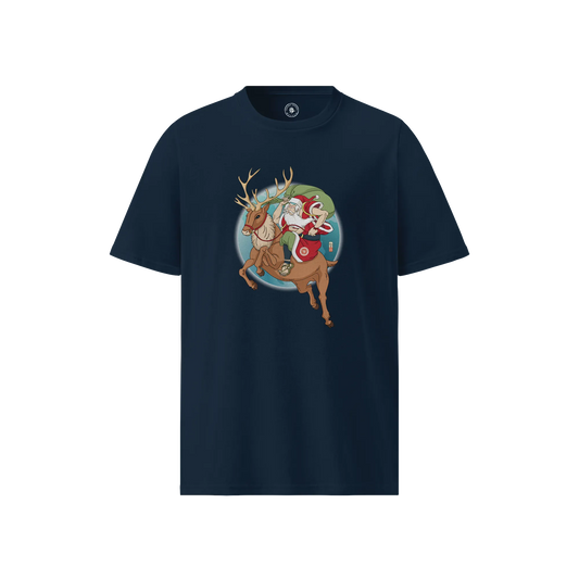 Santa Claus Merry Christmas Ukiyo-e Unisex organic t-shirt No.3