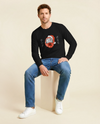 Santa Daruma Japanese Ukiyo-e Unisex Long Sleeve Tee - Samurai Original