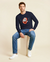 Santa Daruma Japanese Ukiyo-e Unisex Long Sleeve Tee - Samurai Original