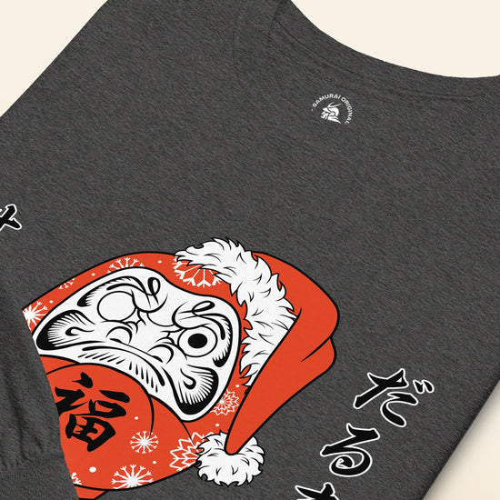 Santa Daruma Japanese Ukiyo-e Unisex Long Sleeve Tee - Samurai Original