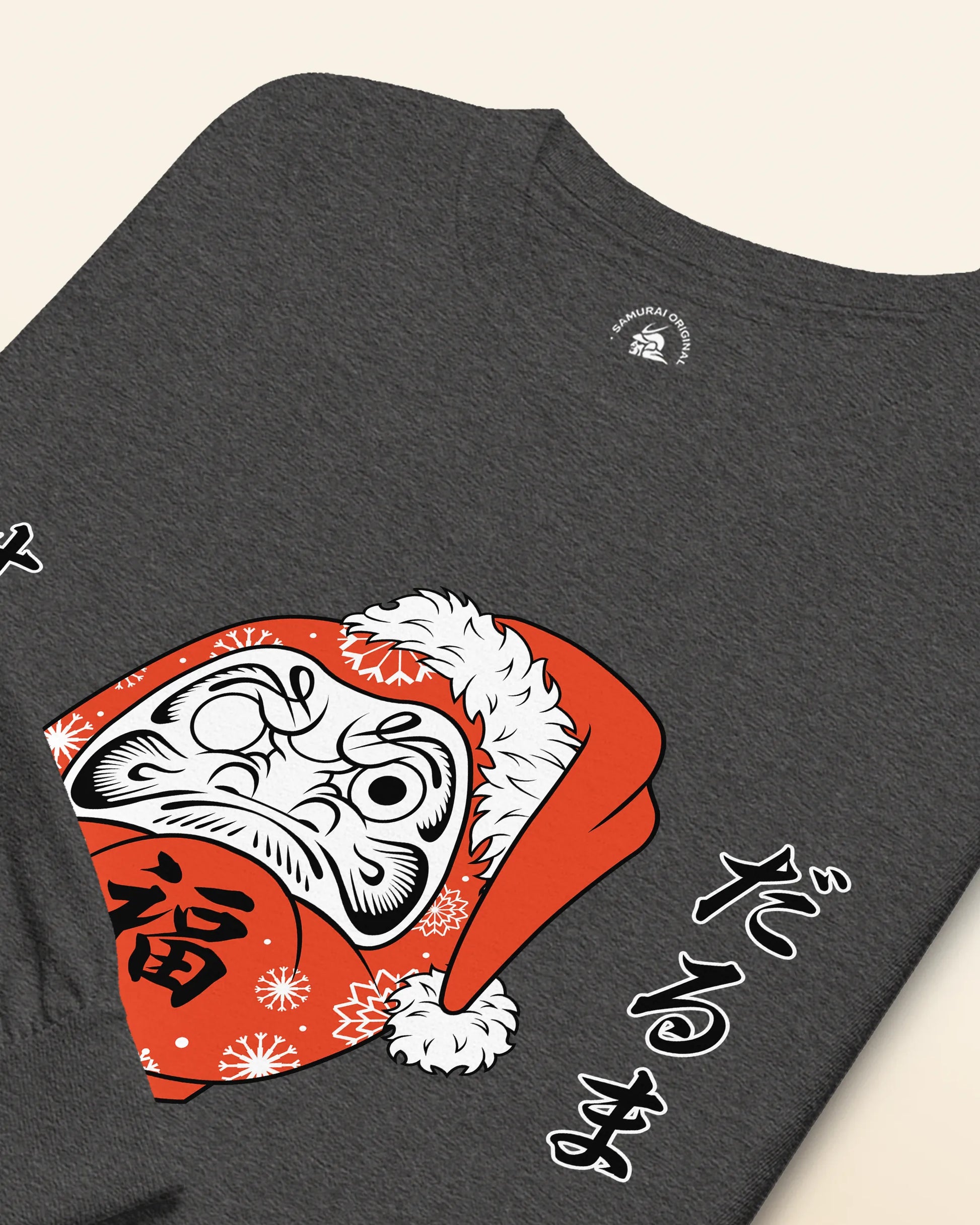 Santa Daruma Japanese Ukiyo-e Unisex Long Sleeve Tee - Samurai Original