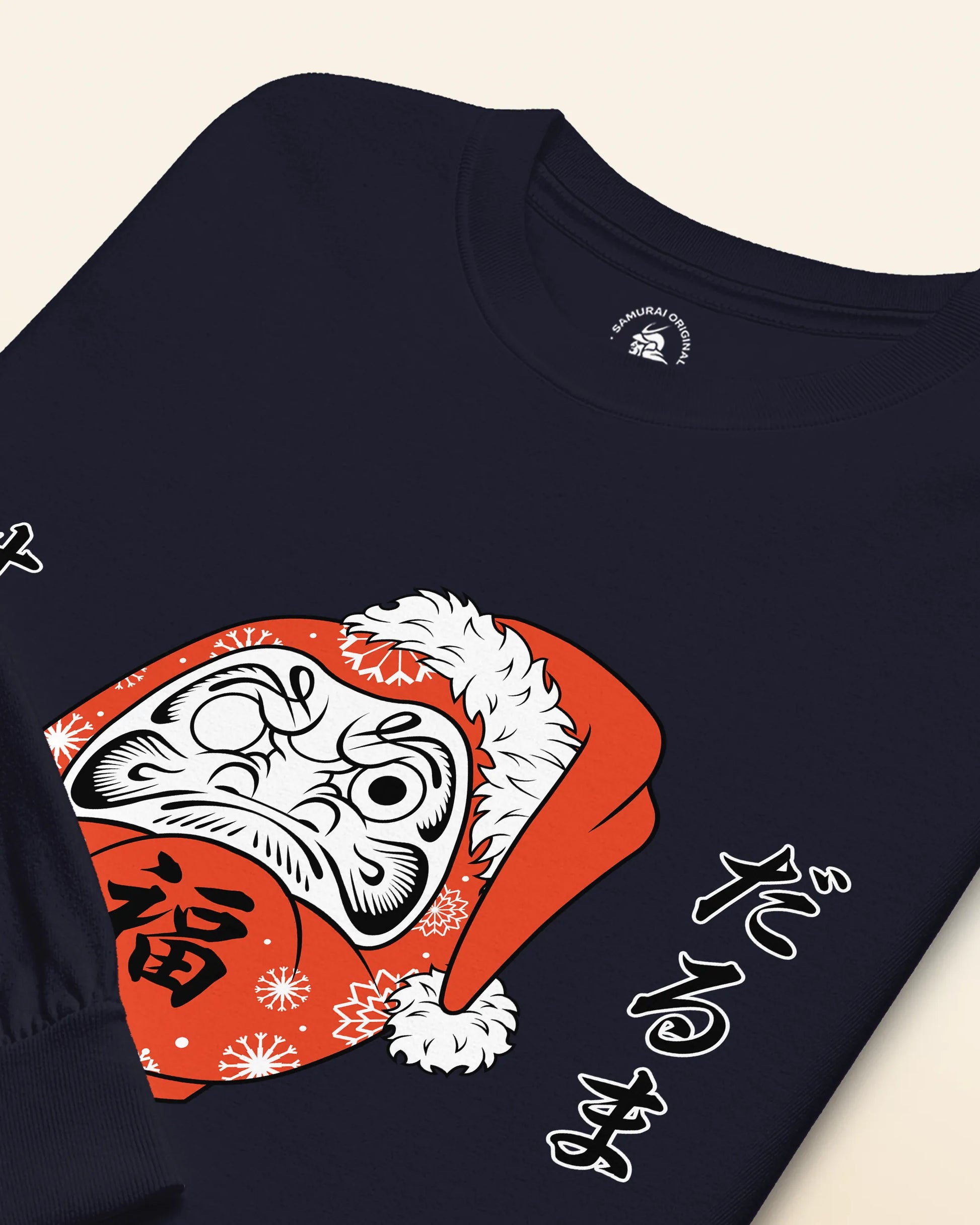 Santa Daruma Japanese Ukiyo-e Unisex Long Sleeve Tee - Samurai Original