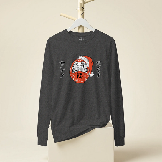 Santa Daruma Japanese Ukiyo-e Unisex Long Sleeve Tee - Samurai Original