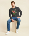 Santa Rides Dragon Japanese Ukiyo-e Unisex Long Sleeve Tee - Samurai Original