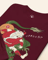 Santa Rides Dragon Japanese Ukiyo-e Unisex Long Sleeve Tee - Samurai Original