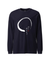 Set Your Heart Ablaze Unisex Long Sleeve Tee Navy - Samurai Original