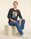 Shiba Inu Dog Surfing Ukiyo-e Unisex Long Sleeve Tee