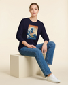 Shiba Inu Dog Surfing Ukiyo-e Unisex Long Sleeve Tee