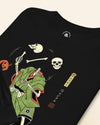 Halloween Samurai Skeleton Juggling Japanese Ukiyo-e Unisex Long Sleeve Tee - Samurai Original