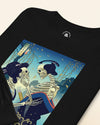 Skeleton Samurai & Geisha Gift For Valentine Unisex Long Sleeve Tee