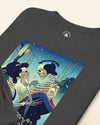 Skeleton Samurai & Geisha Gift For Valentine Unisex Long Sleeve Tee