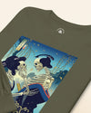 Skeleton Samurai & Geisha Gift For Valentine Unisex Long Sleeve Tee