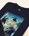 Skeleton Samurai & Geisha Gift For Valentine Unisex Long Sleeve Tee
