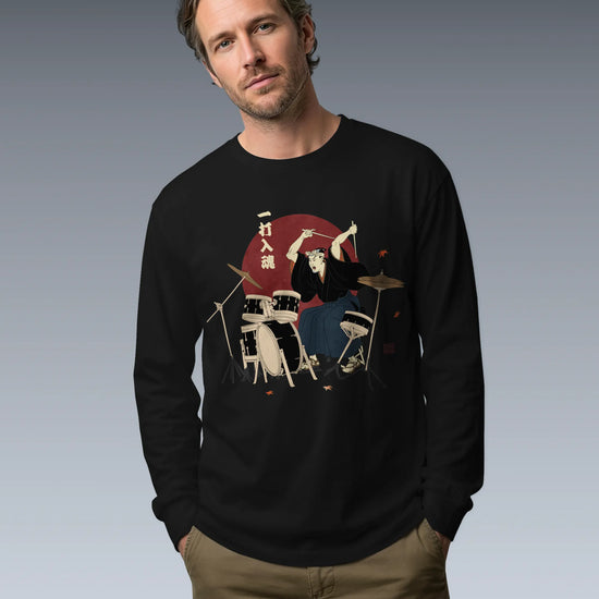 Soul Beat Samurai Drummer Unisex Long Sleeve Tee - Samurai Original
