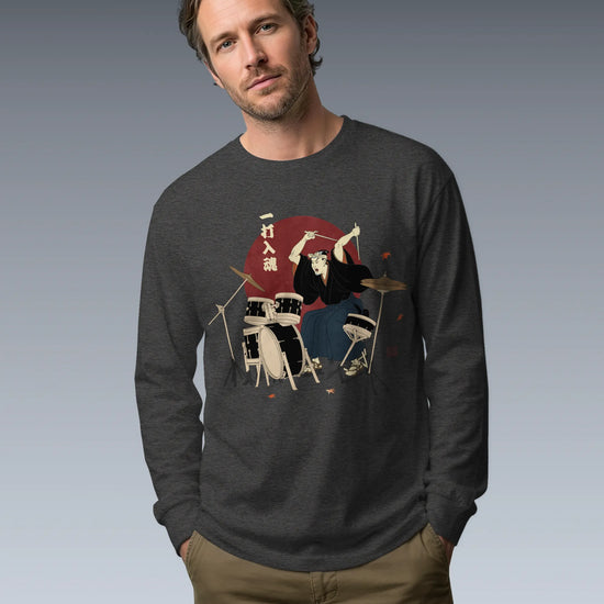 Soul Beat Samurai Drummer Unisex Long Sleeve Tee - Samurai Original
