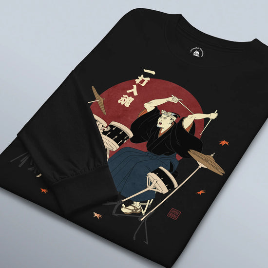Soul Beat Samurai Drummer Unisex Long Sleeve Tee - Samurai Original