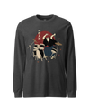 Soul Beat Samurai Drummer Unisex Long Sleeve Tee Dark Grey Heather - Samurai Original