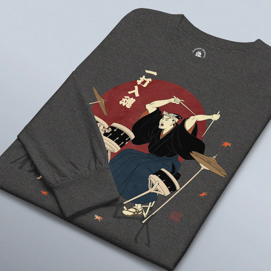 Soul Beat Samurai Drummer Unisex Long Sleeve Tee - Samurai Original
