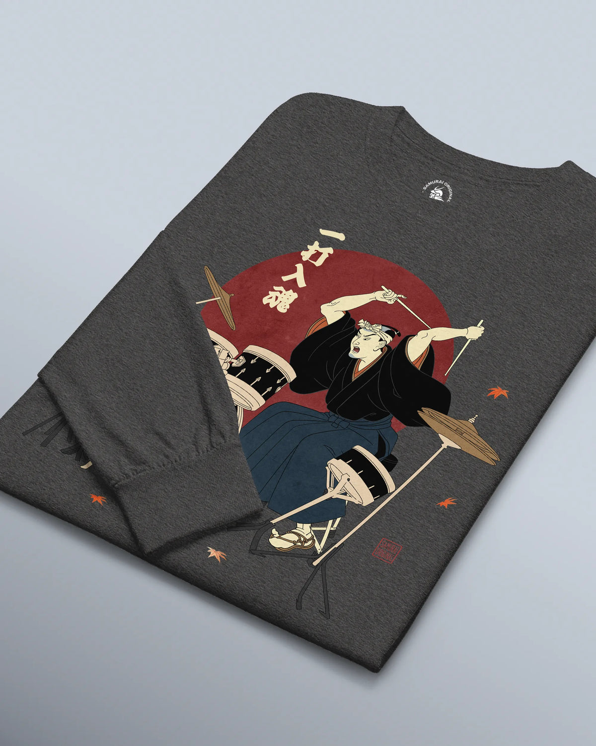 Soul Beat Samurai Drummer Unisex Long Sleeve Tee - Samurai Original