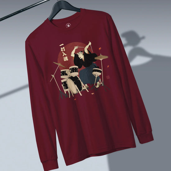 Soul Beat Samurai Drummer Unisex Long Sleeve Tee - Samurai Original