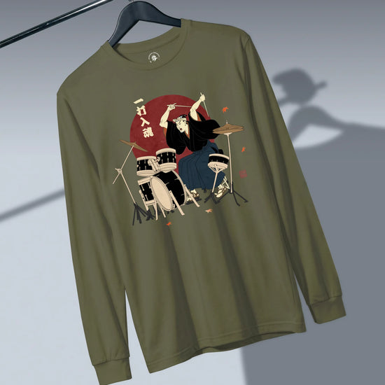 Soul Beat Samurai Drummer Unisex Long Sleeve Tee - Samurai Original