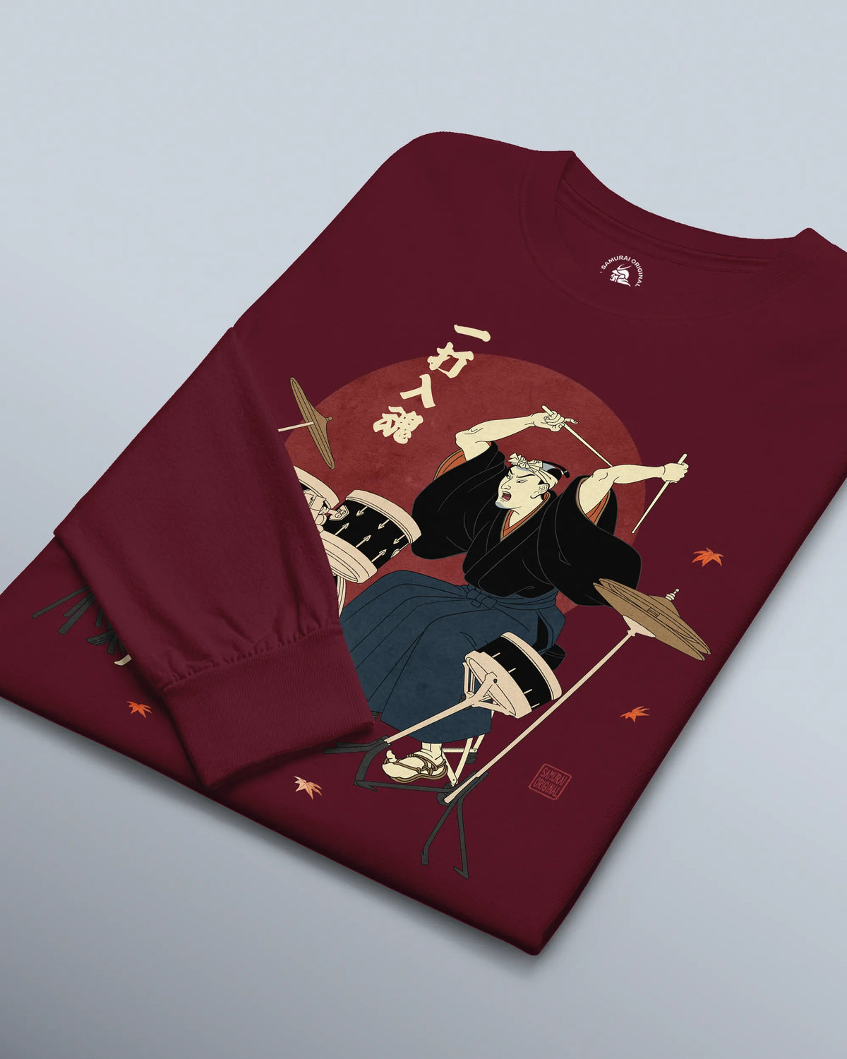 Soul Beat Samurai Drummer Unisex Long Sleeve Tee - Samurai Original