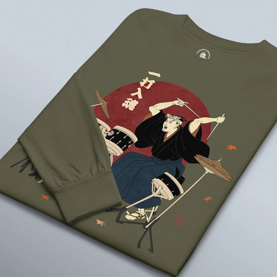 Soul Beat Samurai Drummer Unisex Long Sleeve Tee - Samurai Original