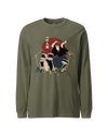 Soul Beat Samurai Drummer Unisex Long Sleeve Tee Military Green - Samurai Original