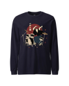 Soul Beat Samurai Drummer Unisex Long Sleeve Tee Navy - Samurai Original