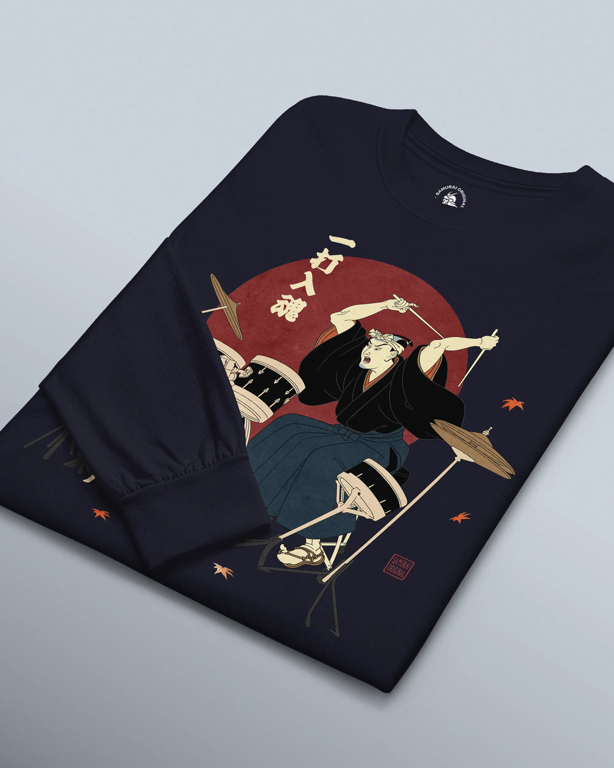 Soul Beat Samurai Drummer Unisex Long Sleeve Tee - Samurai Original