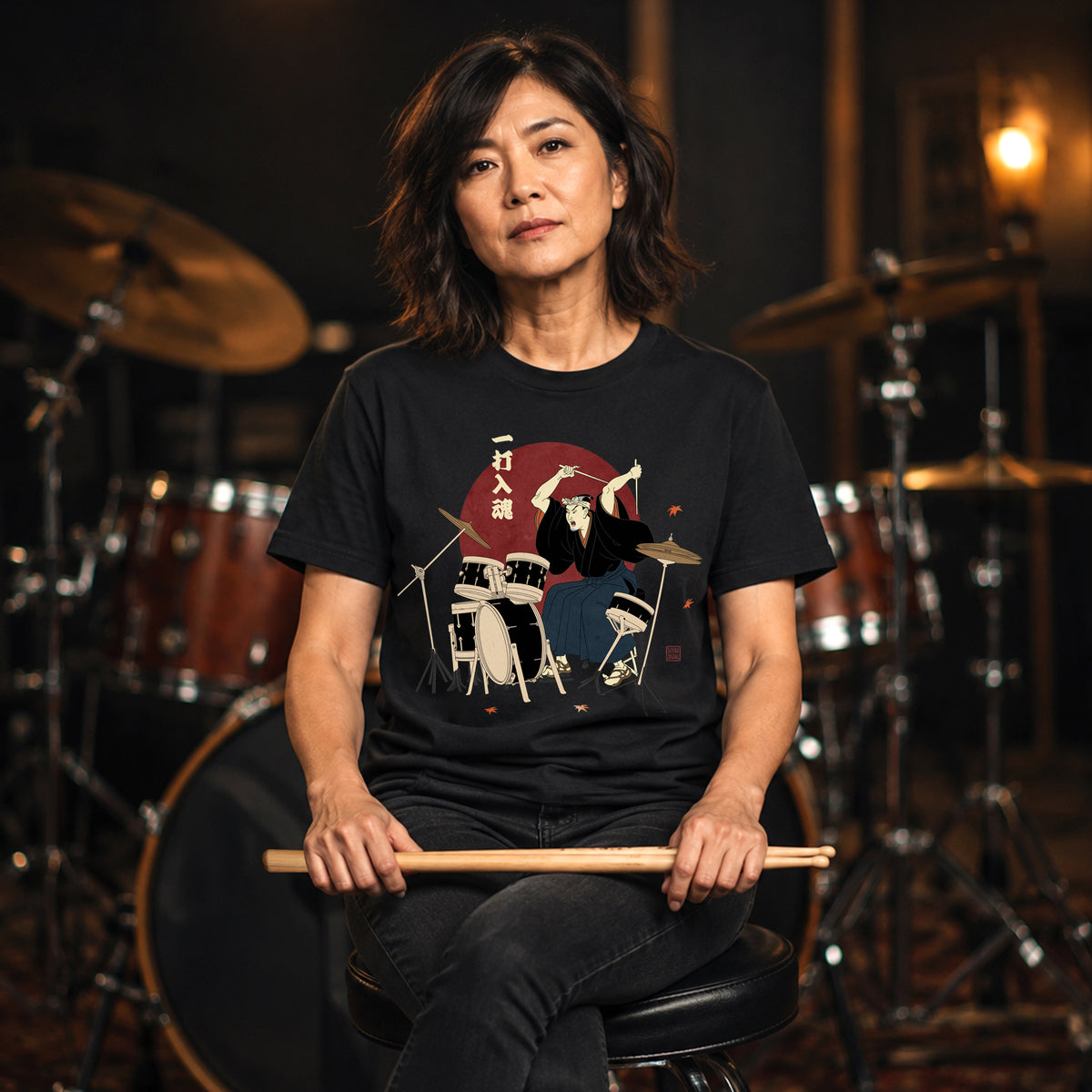Soul Beat Samurai Drummer Organic T-shirt - Samurai Original