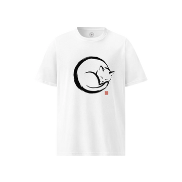 Sumi-e Sleeping Cat Unisex organic t-shirt