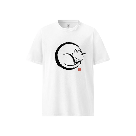 Sumi-e Sleeping Cat Unisex organic t-shirt