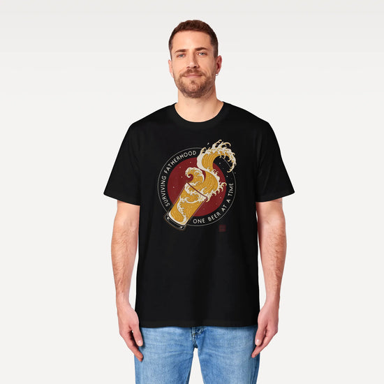 Surviving Fatherhood Beer Wave Organic T-Shirt - Samurai Original