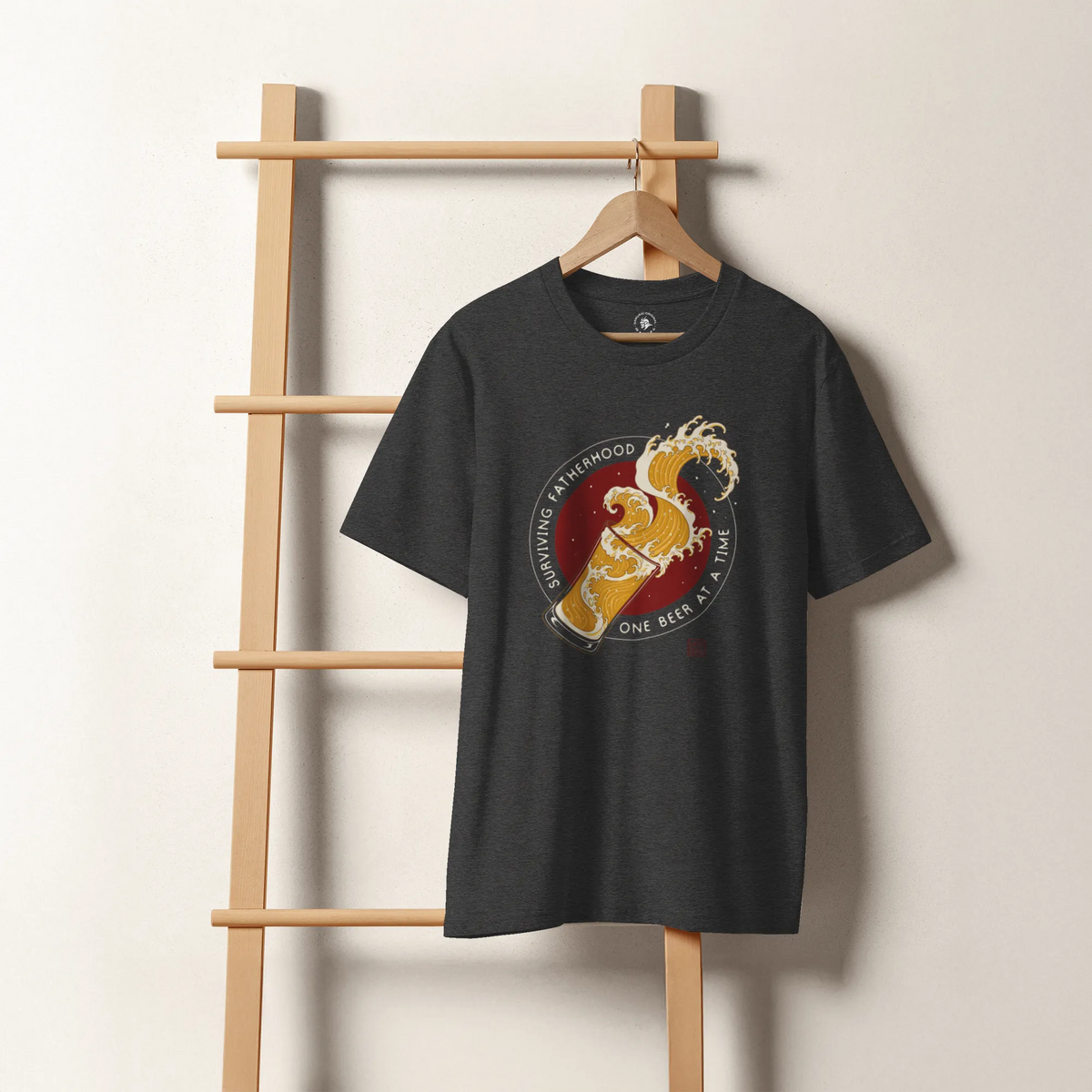 Surviving Fatherhood Beer Wave Organic T-Shirt - Samurai Original