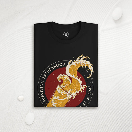 Surviving Fatherhood Beer Wave Organic T-Shirt - Samurai Original