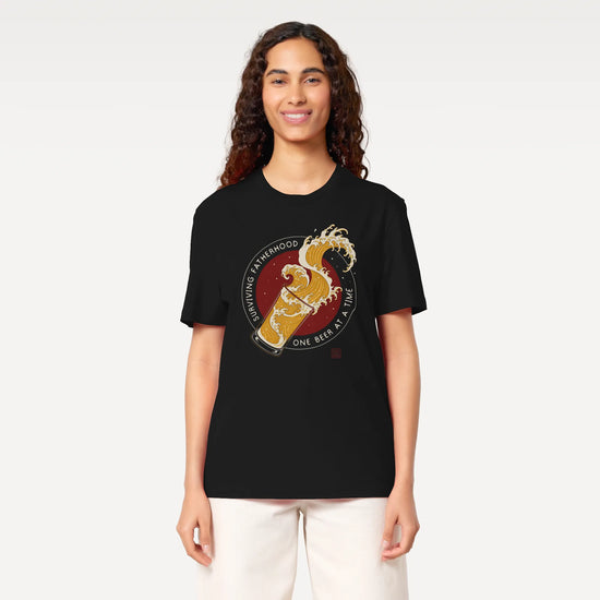 Surviving Fatherhood Beer Wave Organic T-Shirt - Samurai Original