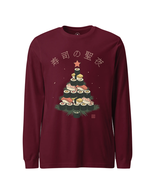 Sushi Christmas Tree Unisex Long Sleeve Tee
