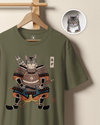 Custom Portrait Samurai Ukiyo-e Cat & Dog Unisex organic t-shirt