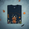 Samurai Skeleton Dance Halloween Japanese Ukiyo-e Unisex Organic T-shirt