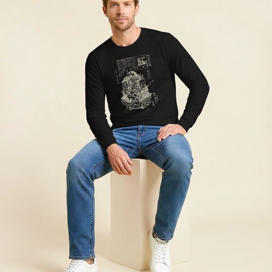 Takeda Shingen Daimyo Ukiyo-e Unisex Long Sleeve Tee - Samurai Original